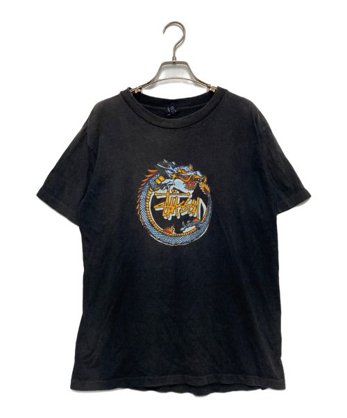 stussy（ステューシー）stussy (ステューシー) 90’s ドラゴンプリントTシャツ ブラック サイズ:Ⅿの古着・服飾アイテム