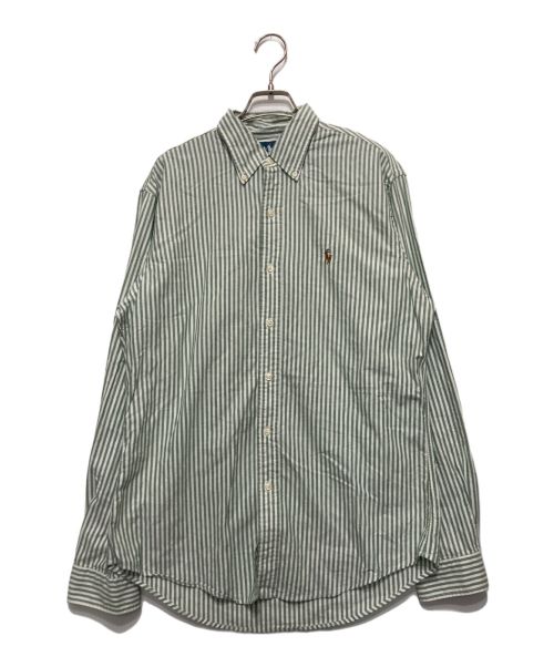 RALPH LAUREN（ラルフローレン）RALPH LAUREN (ラルフローレン) ストライプシャツ グリーン サイズ:Ⅿの古着・服飾アイテム