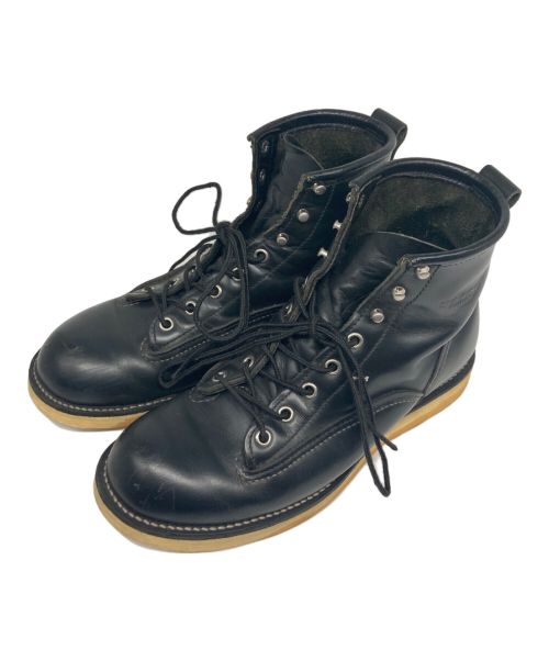 RED WING（レッドウィング）RED WING (レッドウィング) ラインマン レースアップブーツ ブラック サイズ:7 1/2の古着・服飾アイテム