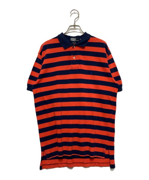 POLO RALPH LAUREN（ポロ・ラルフローレン）POLO RALPH LAUREN (ポロ・ラルフローレン) ポロシャツ オレンジ×ネイビー サイズ:Ⅿの古着・服飾アイテム