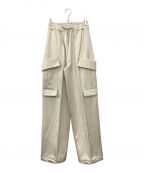 The Style PLUSHONGザ スタイル アンド プッシュホング）の古着「KEMP SILKY CARGO PANTS」｜ベージュ