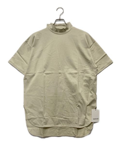 machatt（マチャット）machatt (マチャット) バックオープンハイネック Tシャツ ベージュ サイズ:FREEの古着・服飾アイテム