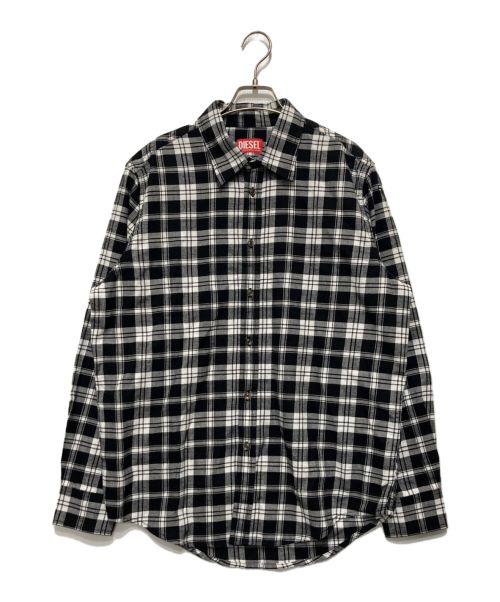 DIESEL（ディーゼル）DIESEL (ディーゼル) チェックシャツ ブラック サイズ:SIZE46の古着・服飾アイテム