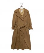 HER LIP TOハーリップトゥ）の古着「Belted Dress Trench Coat　ベルテッドドレストレンチコート」｜ブラウン