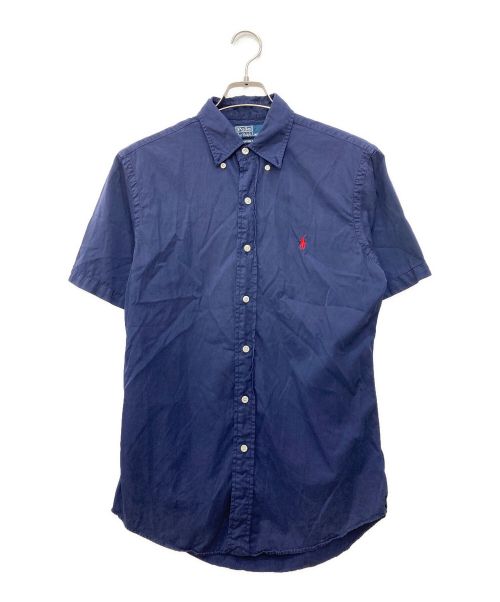 POLO RALPH LAUREN（ポロ・ラルフローレン）POLO RALPH LAUREN (ポロ・ラルフローレン) シルクコットン半袖シャツ ネイビー サイズ:Sの古着・服飾アイテム