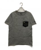 SCHOTT BROS.ショットブロス）の古着「ONE STAR LEATHER POCKET S/S TEE-」｜グレー