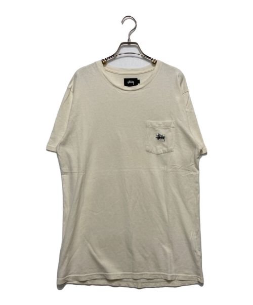 stussy（ステューシー）stussy (ステューシー) ポケットTシャツ ホワイト サイズ:Lの古着・服飾アイテム