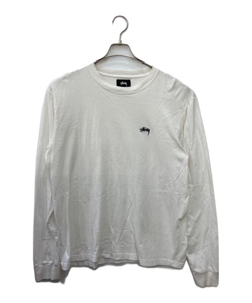 stussy（ステューシー）stussy (ステューシー) ロングスリーブカットソー ホワイト サイズ:Lの古着・服飾アイテム