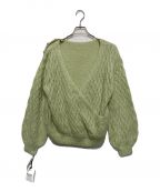 HER LIP TOハーリップトゥ）の古着「Mohair-blend Knit Pullover　モヘアブレンドニットプルオーバー」｜グリーン