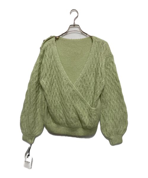 HER LIP TO（ハーリップトゥ）HER LIP TO (ハーリップトゥ) Mohair-blend Knit Pullover　モヘアブレンドニットプルオーバー グリーン サイズ:FREE 未使用品の古着・服飾アイテム