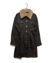 HER LIP TO（ハーリップトゥ）の古着「Belted Denim Mini Dress」｜ブラック