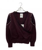 HER LIP TOハーリップトゥ）の古着「Romantic Pearl Knit Pullover」｜パープル