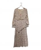 HER LIP TOハーリップトゥ）の古着「In Bloom Pleated Chiffon Dress」｜ホワイト