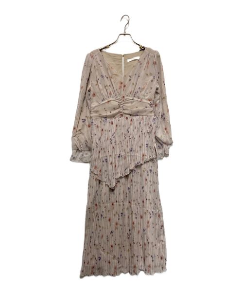 HER LIP TO（ハーリップトゥ）HER LIP TO (ハーリップトゥ) In Bloom Pleated Chiffon Dress ホワイト サイズ:Mの古着・服飾アイテム