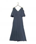 HER LIP TOハーリップトゥ）の古着「Open Shoulder Back Ribbon Dress」｜グレー