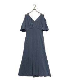 HER LIP TO（ハーリップトゥ）の古着「Open Shoulder Back Ribbon Dress」｜グレー