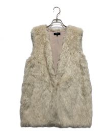 theory（セオリー）の古着「FAKE.FUR.LONG/FURRY.VEST」｜ホワイト