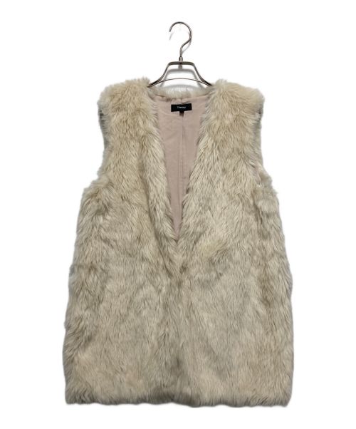 theory（セオリー）theory (セオリー) FAKE.FUR.LONG/FURRY.VEST ホワイト サイズ:Sの古着・服飾アイテム