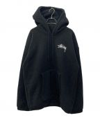 stussyステューシー）の古着「BROUSON POLAR FLEECE HOOD　ブロンソンポーラーフリースフード」｜ブラック