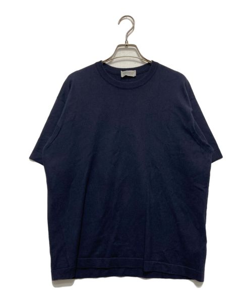 JOHN SMEDLEY（ジョンスメドレー）JOHN SMEDLEY (ジョンスメドレー) 半袖ニット ネイビー サイズ:Lの古着・服飾アイテム