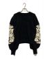 Sandro（サンドロ）の古着「Peppy Embroidered Floral Sweater」｜ブラック