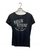 maison kitsuneメゾンキツネ）の古着「ロゴカットソー」｜ブラック