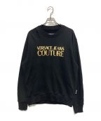 VERSACE JEANS COUTUREヴェルサーチ ジーンズクチュール）の古着「ロゴスウェット」｜ブラック