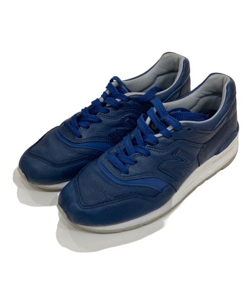 NEW BALANCE（ニューバランス）NEW BALANCE (ニューバランス) レザーローカットスニーカー ネイビー サイズ:26.5ｃｍの古着・服飾アイテム