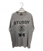 stussyステューシー）の古着「90’s N4プリントTシャツ」｜グレー