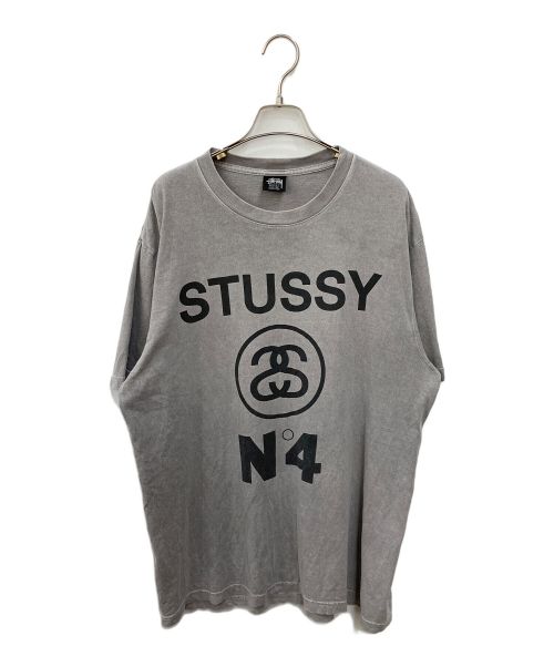 stussy（ステューシー）stussy (ステューシー) 90’s N4プリントTシャツ グレー サイズ:Lの古着・服飾アイテム