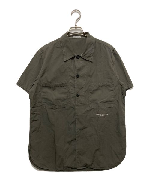 STONE ISLAND（ストーンアイランド）STONE ISLAND (ストーンアイランド) 半袖シャツ グレー サイズ:Lの古着・服飾アイテム