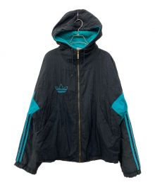 adidas（アディダス）の古着「ジップフードジャケット」｜ブラック