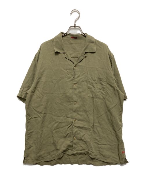 Denham（デンハム）Denham (デンハム) リネン混シャツ カーキ サイズ:Lの古着・服飾アイテム