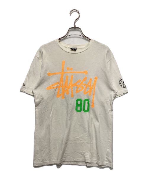 stussy（ステューシー）stussy (ステューシー) プリントTシャツ ホワイト サイズ:Ⅿの古着・服飾アイテム