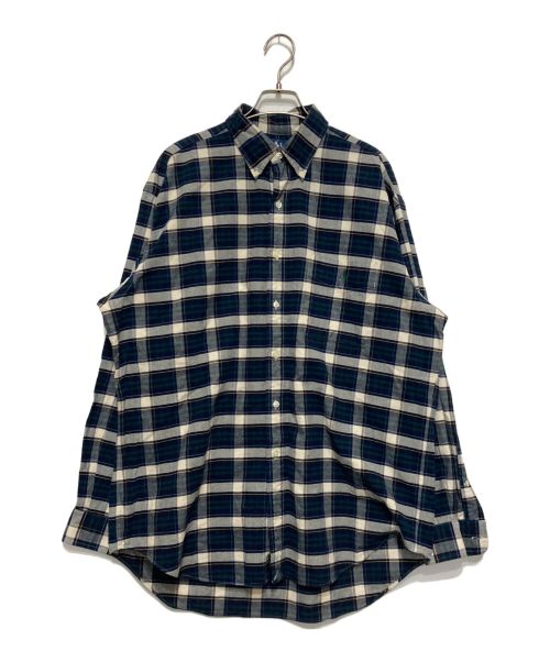 RALPH LAUREN（ラルフローレン）RALPH LAUREN (ラルフローレン) BIG SHIRT チェックシャツ ネイビー サイズ:Ⅿの古着・服飾アイテム