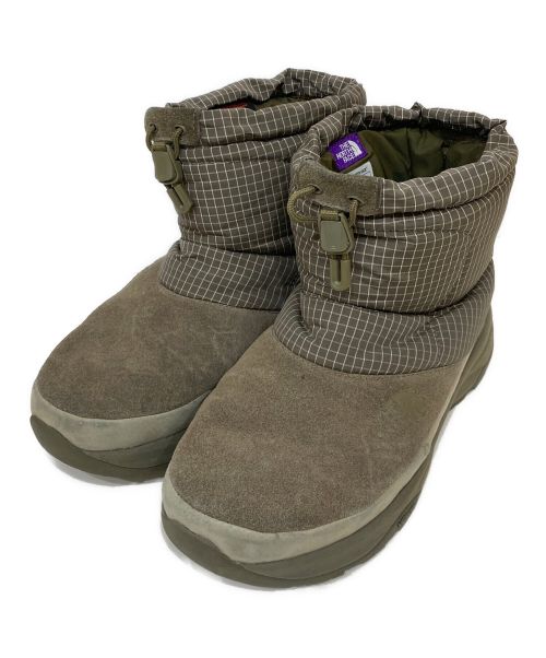 THE NORTHFACE PURPLELABEL（ザ・ノースフェイス パープルレーベル）THE NORTHFACE PURPLELABEL (ザ・ノースフェイス パープルレーベル) nuptse Bootie WP Leather　ヌプシブーティーWPレザー ブラウン サイズ:26㎝の古着・服飾アイテム