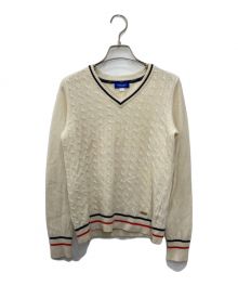 BLUE LABEL CRESTBRIDGE（ブルーレーベルクレストブリッジ）の古着「カシミヤ混Vネックニット」｜アイボリー