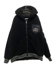 WORLD WIDE YOKOSAWA（ワールドワイドヨコサワ）の古着「Boa hoodie」｜ブラック