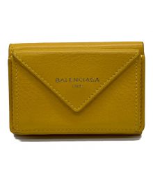 BALENCIAGA（バレンシアガ）の古着「ペーパーミニウォレット」｜イエロー