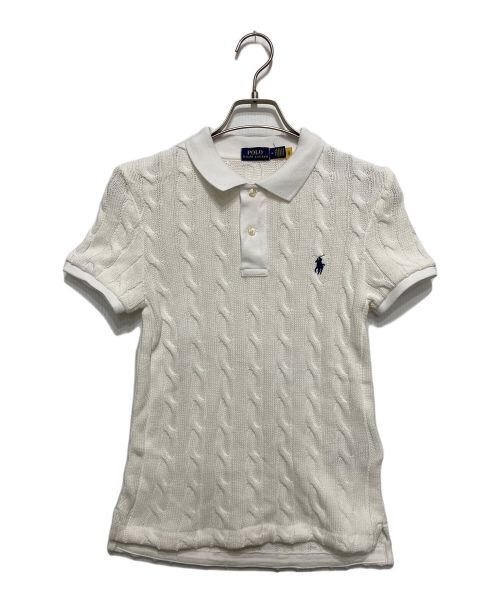 POLO RALPH LAUREN（ポロ・ラルフローレン）POLO RALPH LAUREN (ポロ・ラルフローレン) ニットポロシャツ ホワイト サイズ:Ⅿの古着・服飾アイテム