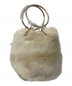 HER LIP TOハーリップトゥ）の古着「Crystal Faux Fur Mini Bag　クリスタルフェイクファーミニバッグ」｜ベージュ