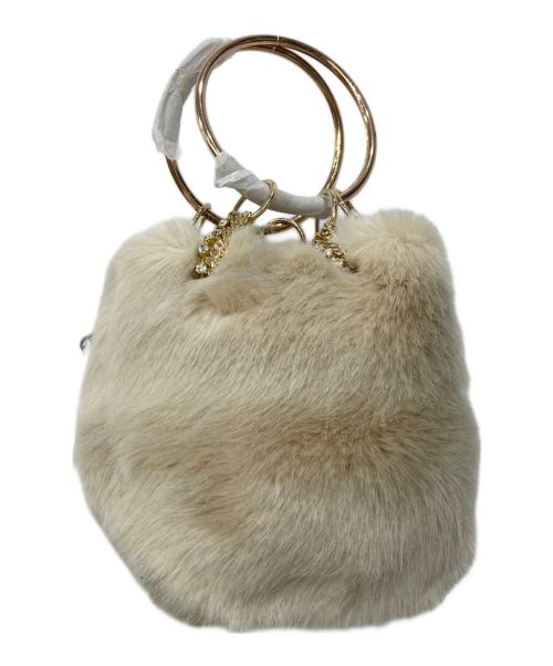 HER LIP TO（ハーリップトゥ）HER LIP TO (ハーリップトゥ) Crystal Faux Fur Mini Bag　クリスタルフェイクファーミニバッグ ベージュの古着・服飾アイテム