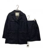 HER LIP TOハーリップトゥ）の古着「Belted Frayed Tweed Jacket セットアップ」｜ネイビー