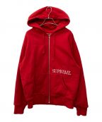 SUPREMEシュプリーム）の古着「19AW Thermal Zip Up Hooded Sweat　19AW　サーマルジップアップ　フーデッドスウェット」｜レッド