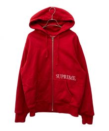 SUPREME（シュプリーム）の古着「19AW Thermal Zip Up Hooded Sweat　19AW　サーマルジップアップ　フーデッドスウェット」｜レッド