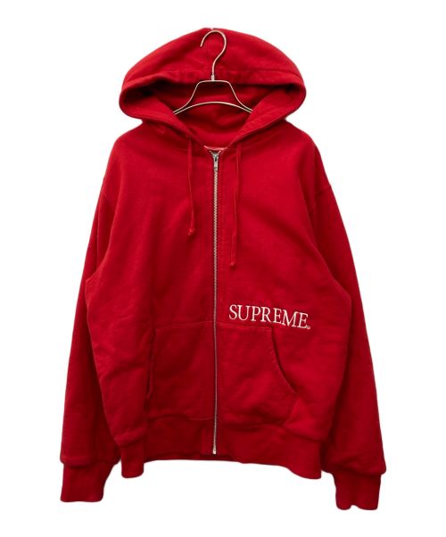 SUPREME（シュプリーム）SUPREME (シュプリーム) 19AW Thermal Zip Up Hooded Sweat　19AW　サーマルジップアップ　フーデッドスウェット レッド サイズ:Mの古着・服飾アイテム