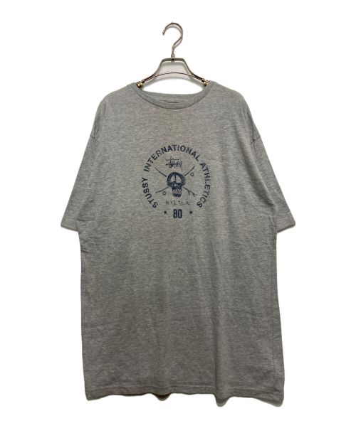 stussy AUTHENTIC（ステューシーオーセンティック）STUSSY AUTHENTIC (ステューシーオーセンティック) 90’s スカルサークルプリントT グレー サイズ:Lの古着・服飾アイテム