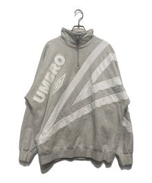 UMBRO×FREAK'S STORE（アンブロ×フリークスストア）の古着「別注 クラシックビックロゴ ハーフジップスウェット」｜グレー