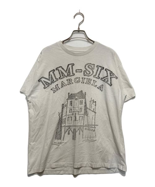 MM6 Maison Margiela（エムエムシックス メゾンマルジェラ）MM6 Maison Margiela (エムエムシックス メゾンマルジェラ) プリントTシャツ ホワイト サイズ:XSの古着・服飾アイテム