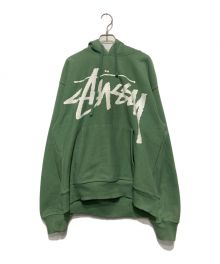 stussy（ステューシー）の古着「Big Stock Hooded Sweat」｜グリーン